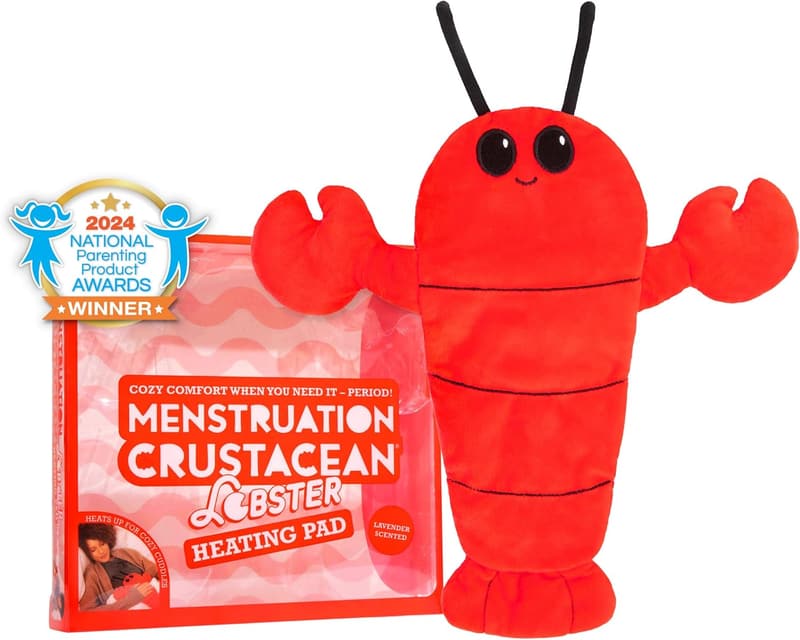 Cute Lavender-Scented Lobster Plush Heating Pad for Cramps