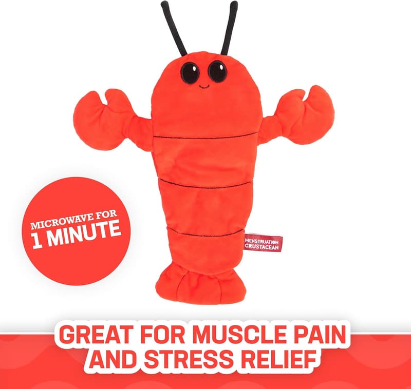 Cute Lavender-Scented Lobster Plush Heating Pad for Cramps