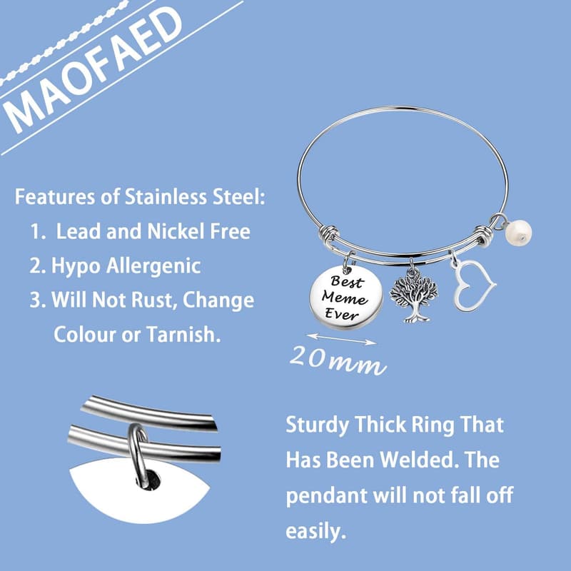 Grandma Gift: Expandable Meme Bracelet Bangle