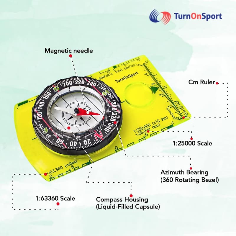 Orienteering Compass for Hiking & Camping - Ideal Gift for Kids