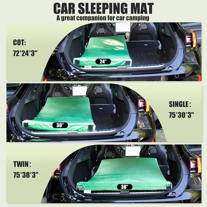 Portable 3-Inch Thick Memory Foam Camping Mattress
