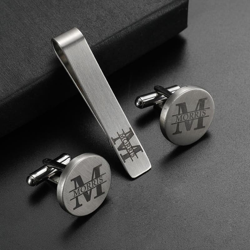 Engraved Cufflinks for Wedding: Groom, Groomsman & Best Man