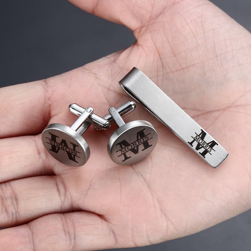 Engraved Cufflinks for Wedding: Groom, Groomsman & Best Man