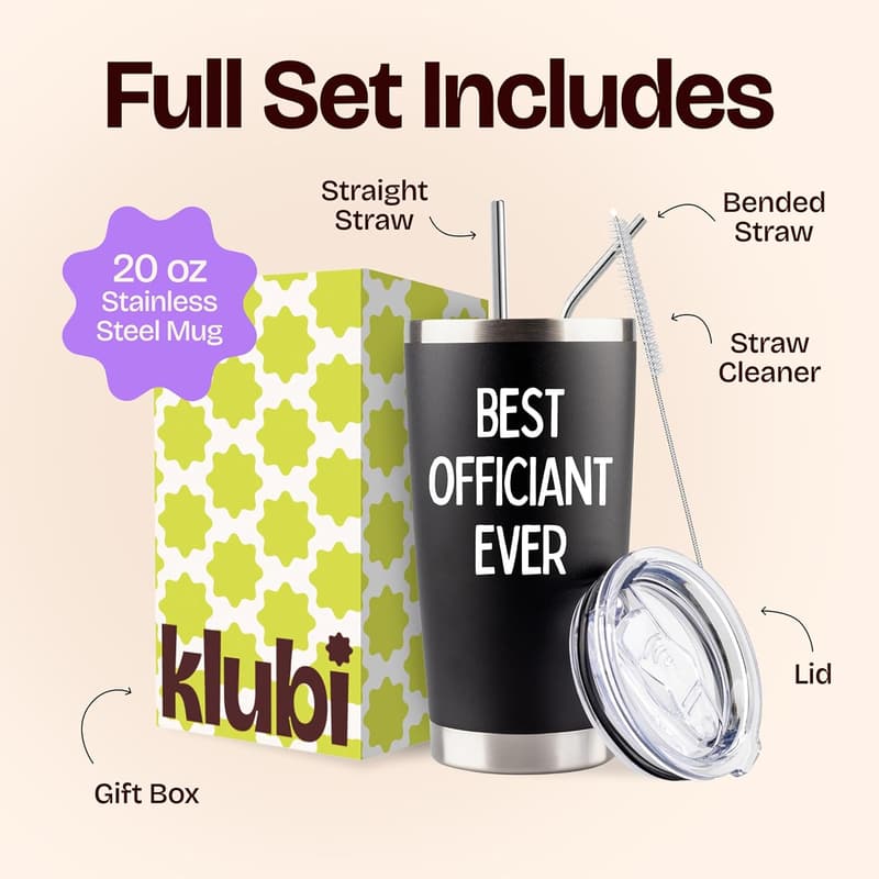 Wedding Officiant Gift Tumbler – 20 oz Black Mug