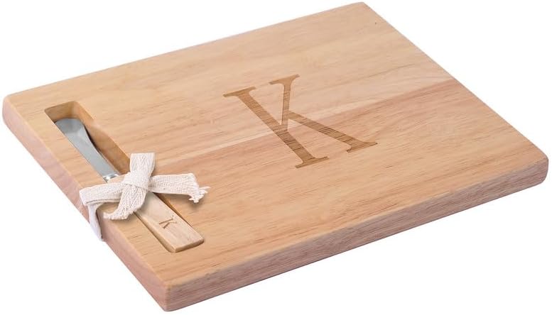 Personalized Monogrammed Charcuterie Board with Spreader