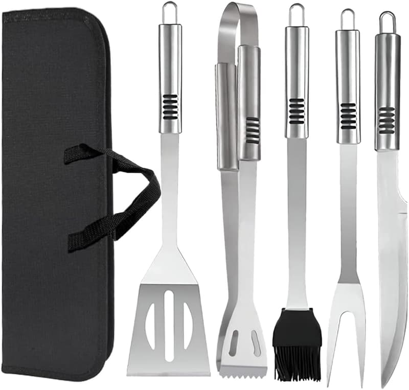 Stainless Steel 6-Piece BBQ Grill Tools Set for Men