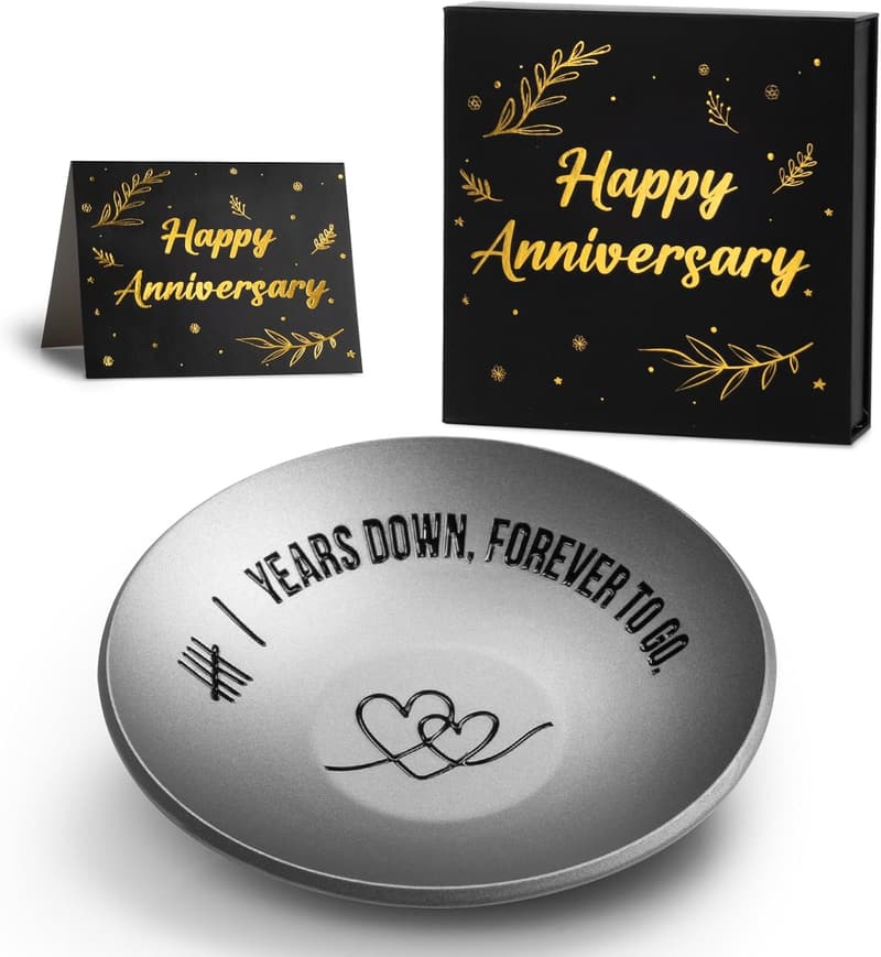 6th Anniversary Iron Jewelry Tray for Couples