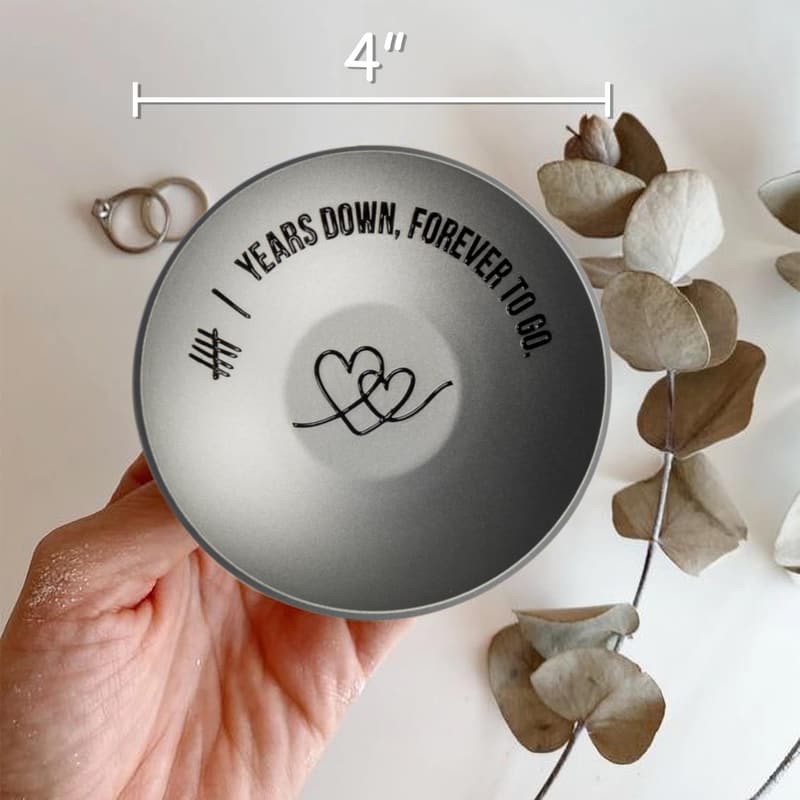 6th Anniversary Iron Jewelry Tray for Couples