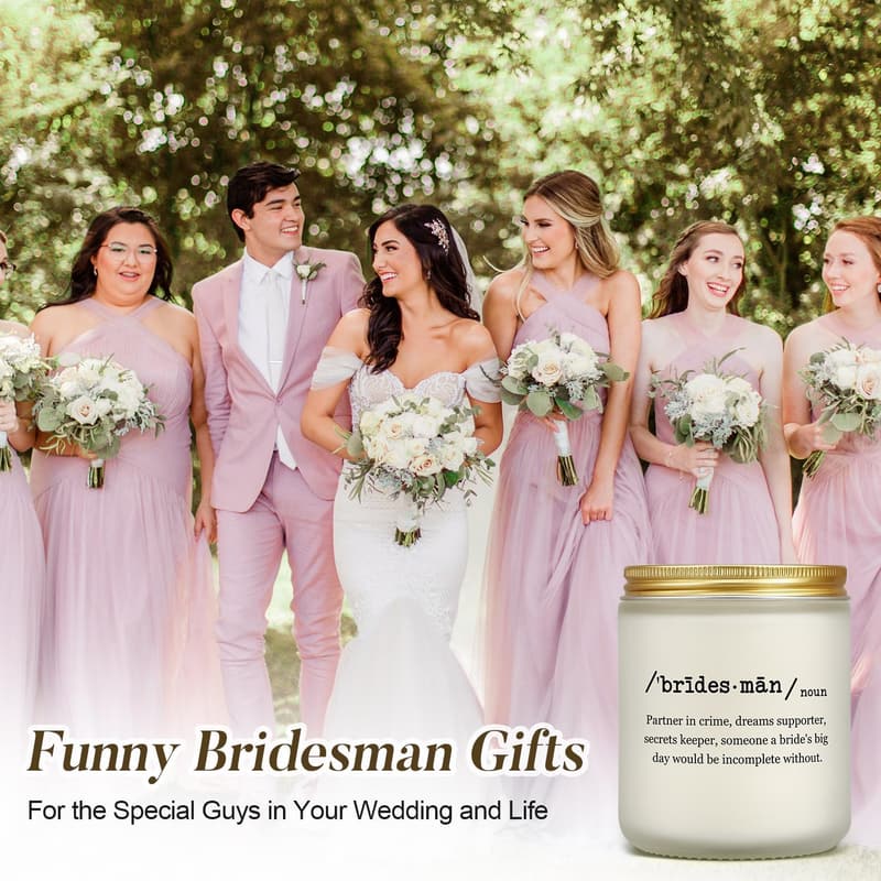 Bridesman Proposal Candle - Funny Gift for Wedding Day