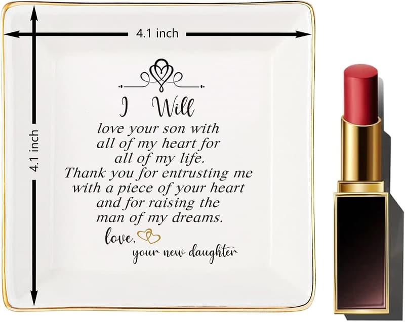 Mother of the Groom Ring Dish - Thank You Mom Gift for Wedding