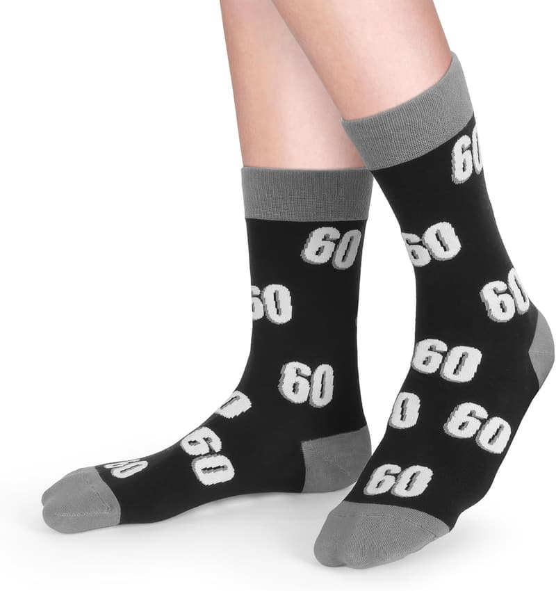 Funny Black Cotton Socks for Men's 40th, 50th & 60th Birthdays