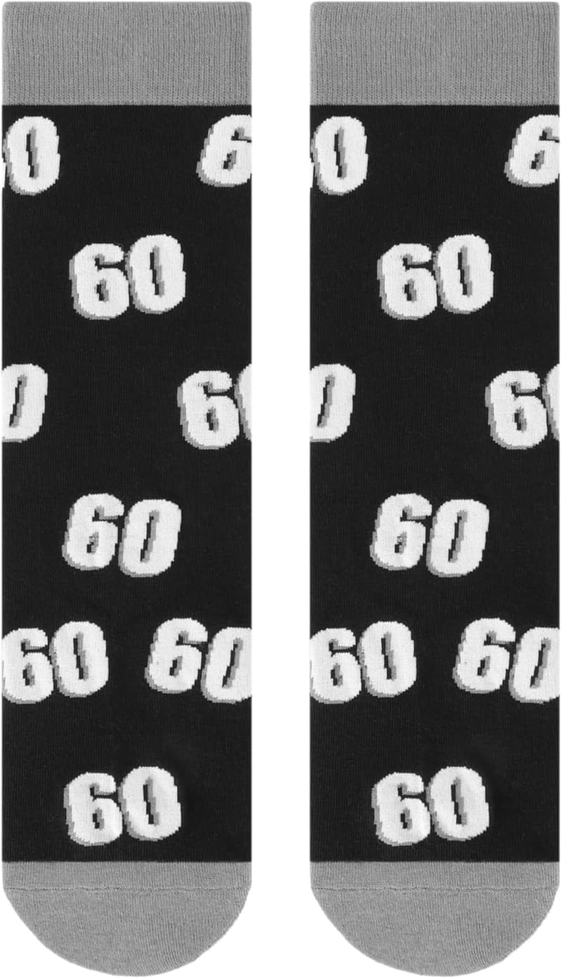 Funny Black Cotton Socks for Men's 40th, 50th & 60th Birthdays