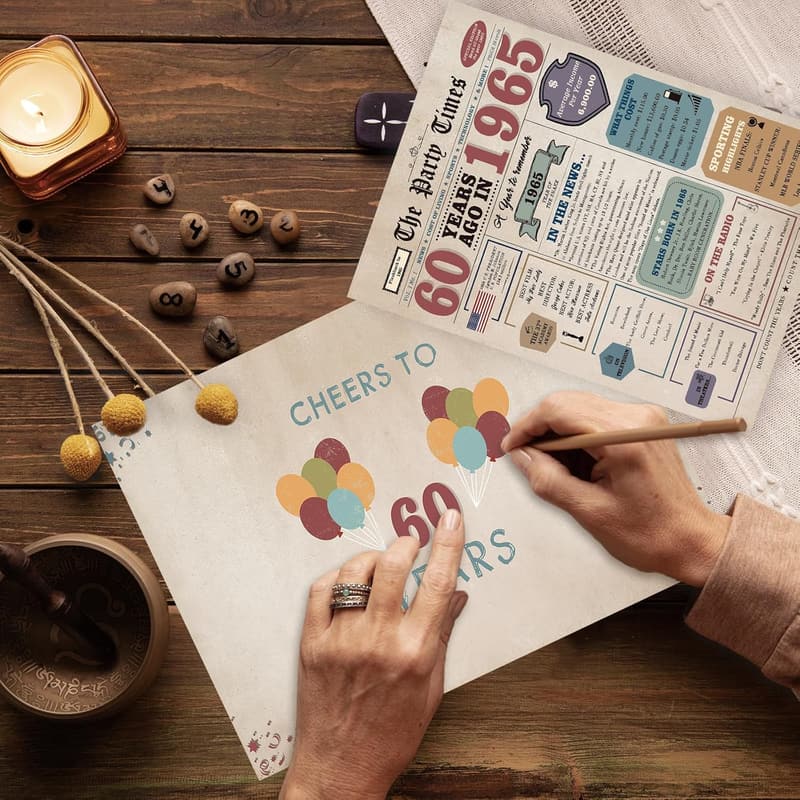 60th Birthday Gift Cards for Women and Men