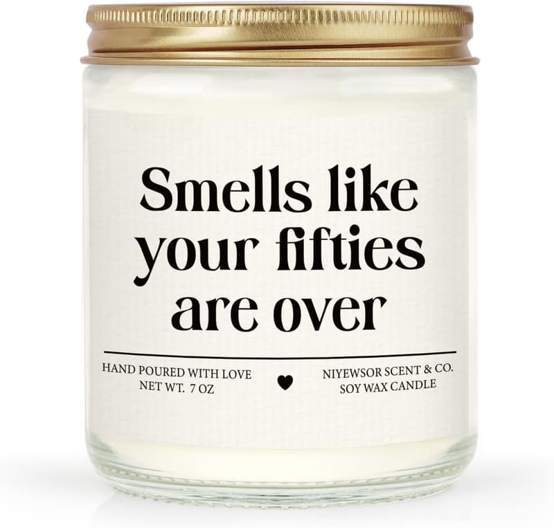 60th Birthday Handmade Candle - Perfect Gift for Women & Men
