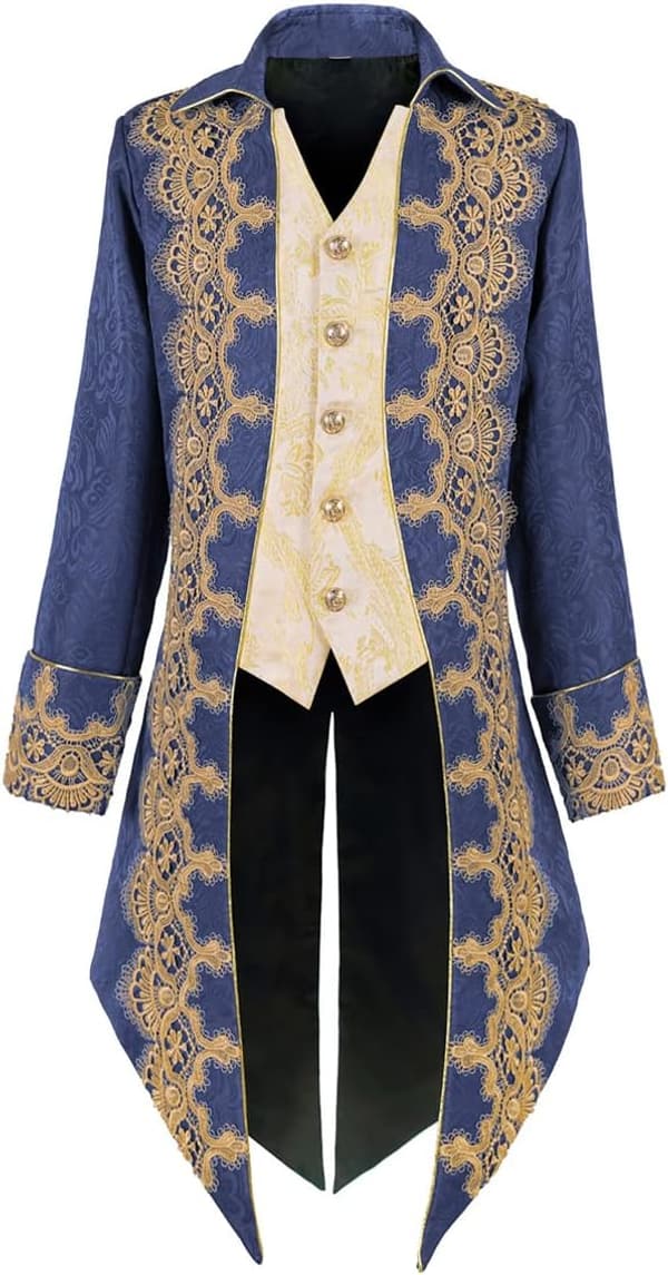 Men's Steampunk Gothic Tuxedo Jacket for Halloween Costume