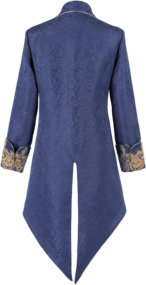 Men's Steampunk Gothic Tuxedo Jacket for Halloween Costume