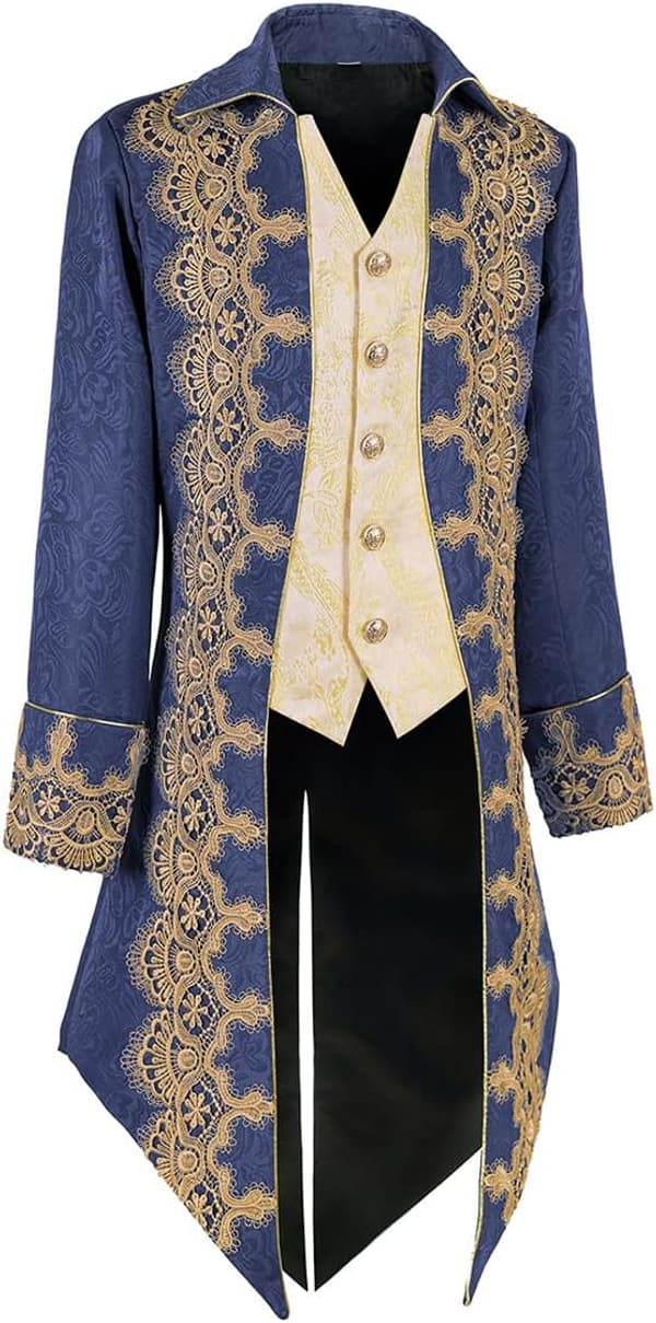 Men's Steampunk Gothic Tuxedo Jacket for Halloween Costume