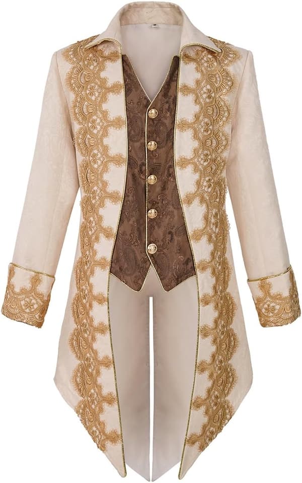 Vintage Gothic Steampunk Tuxedo Jacket for Men