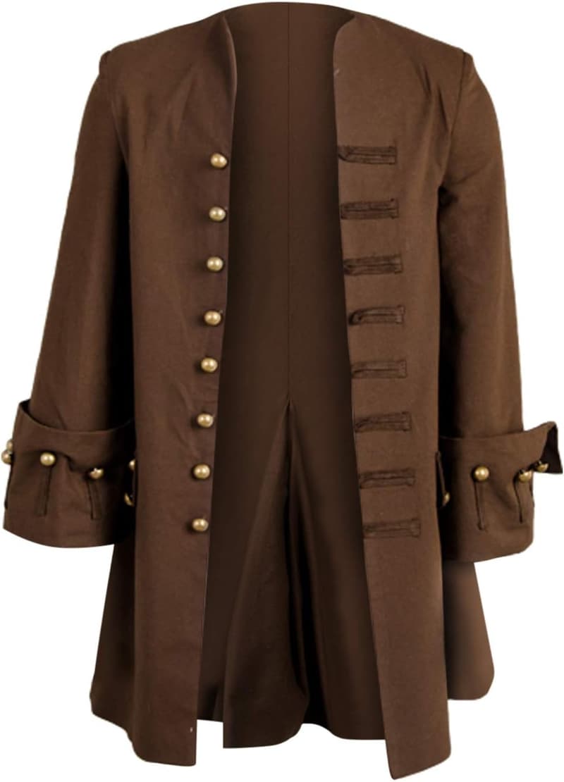 Men's Steampunk Pirate Jacket for Halloween Cosplay