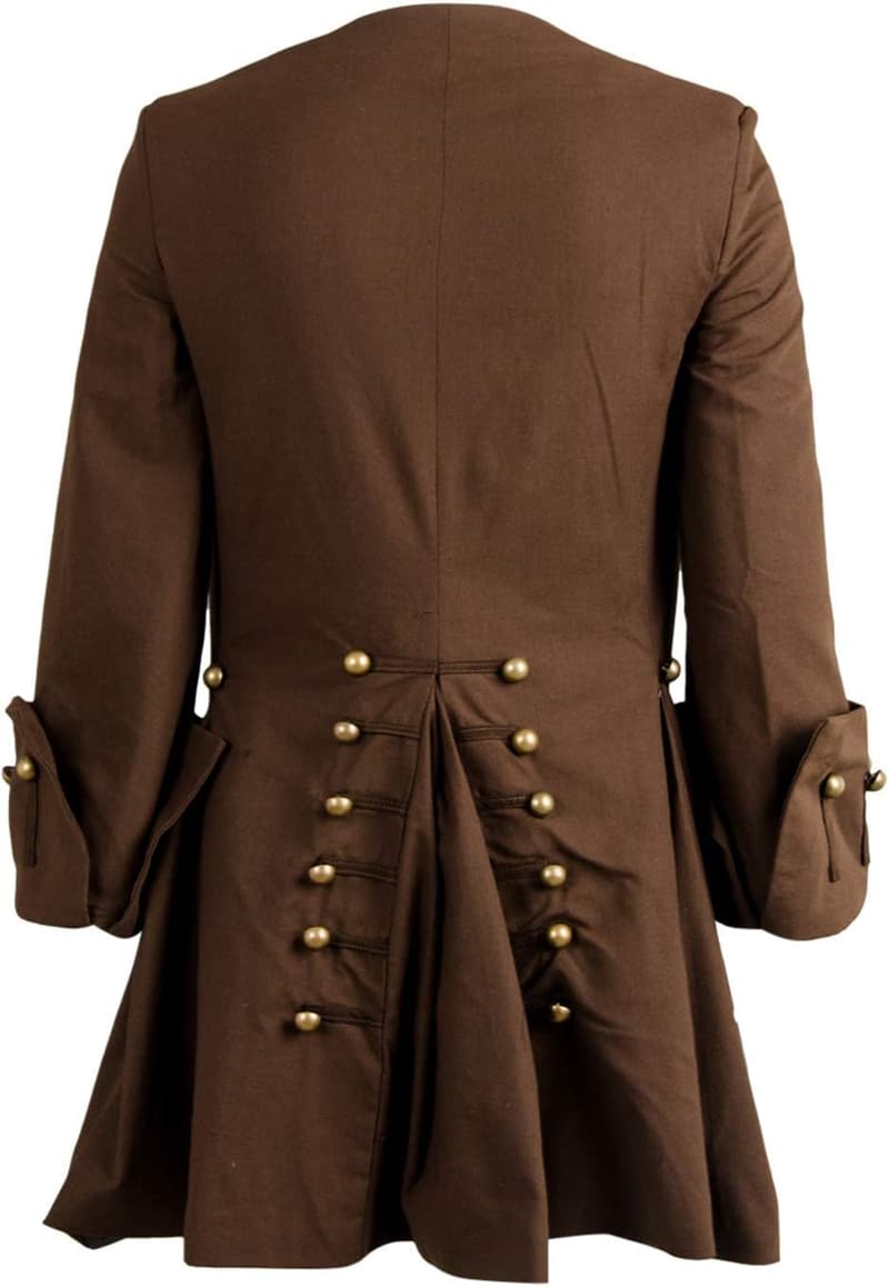 Men's Steampunk Pirate Jacket for Halloween Cosplay