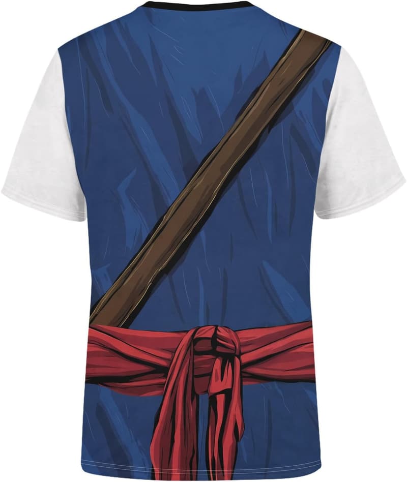 Anime Pirate Captain Tuxedo Tee - Funny Casual Cosplay Top