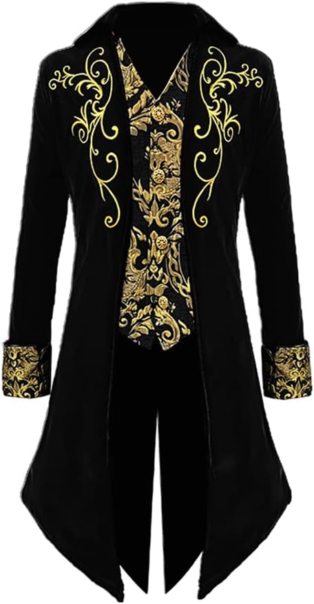 Men's Victorian Steampunk Tailcoat Frock Jacket