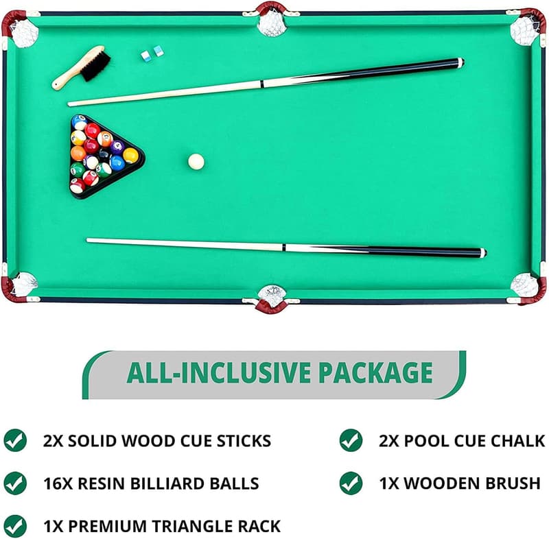 5.5-Foot Folding Pool Table for Family Game Nights