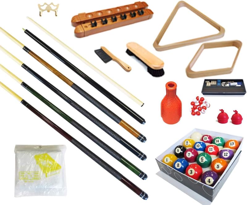 Premium Billiard Accessory Kit with 32 Pieces for Pool Tables
