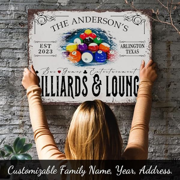 Customizable Billiards Canvas Wall Art for Home Decor