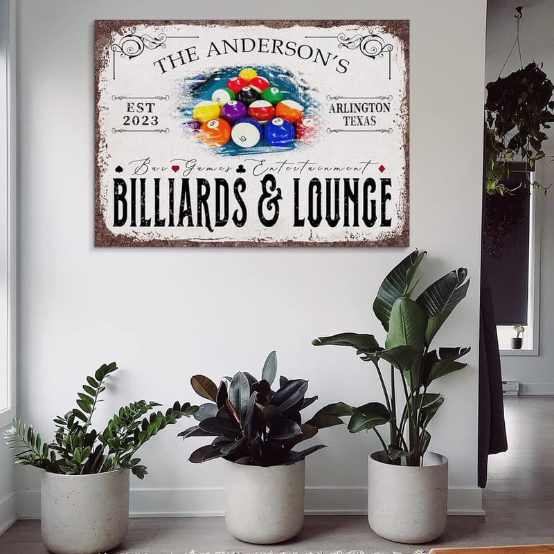 Customizable Billiards Canvas Wall Art for Home Decor