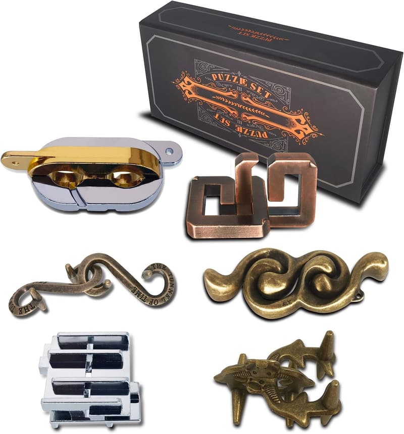 Challenging 3D Metal Puzzle Set for Adults and Teens