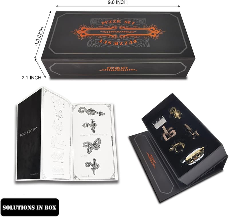 Challenging 3D Metal Puzzle Set for Adults and Teens
