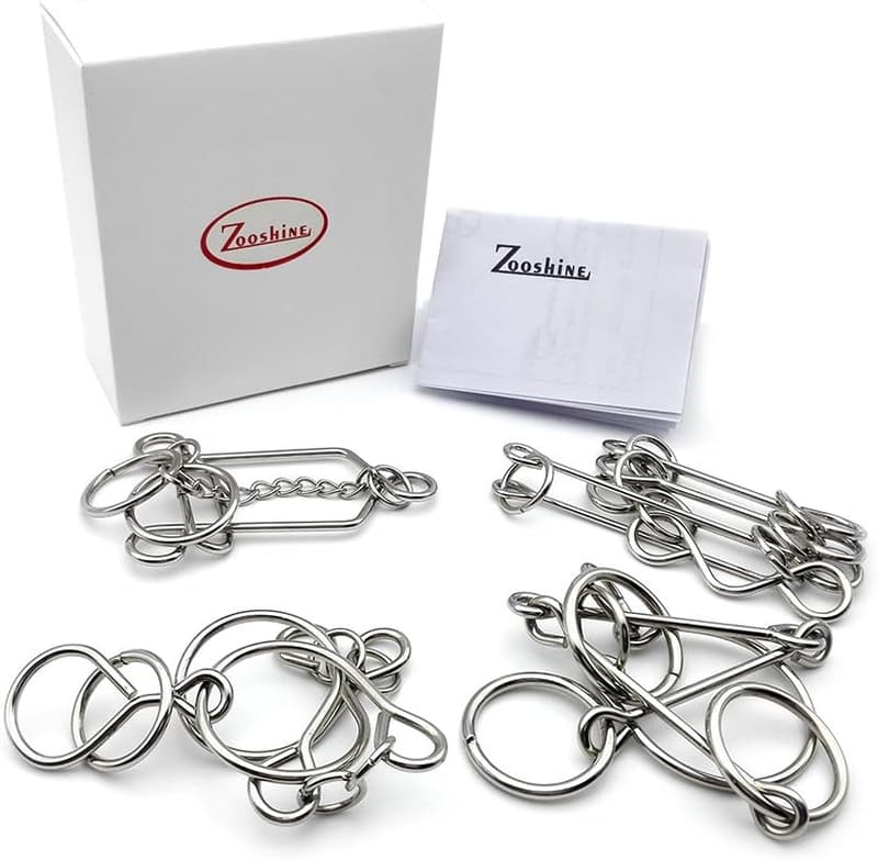 Advanced Metal Brain Teasers Puzzles Set for Family Games