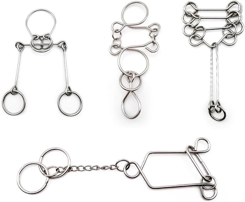 Advanced Metal Brain Teasers Puzzles Set for Family Games