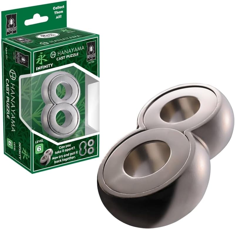 Infinity Hanayama Metal Puzzle - Mensa Rated Level 6