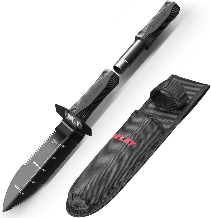 Heavy-Duty Metal Detector Shovel with Extended Handle