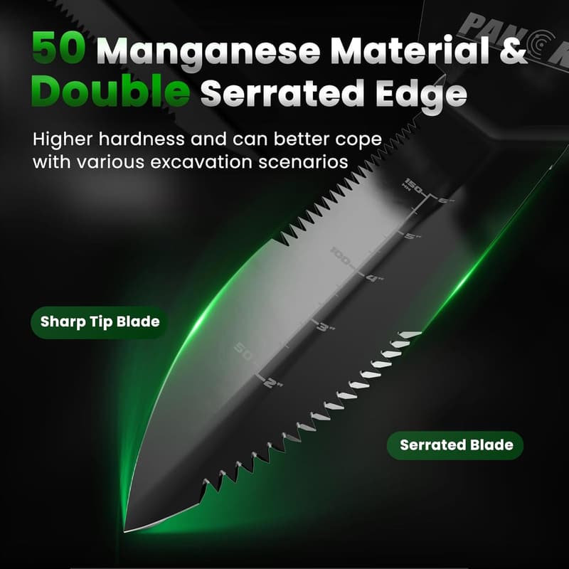 Heavy-Duty Metal Detector Shovel with Extended Handle