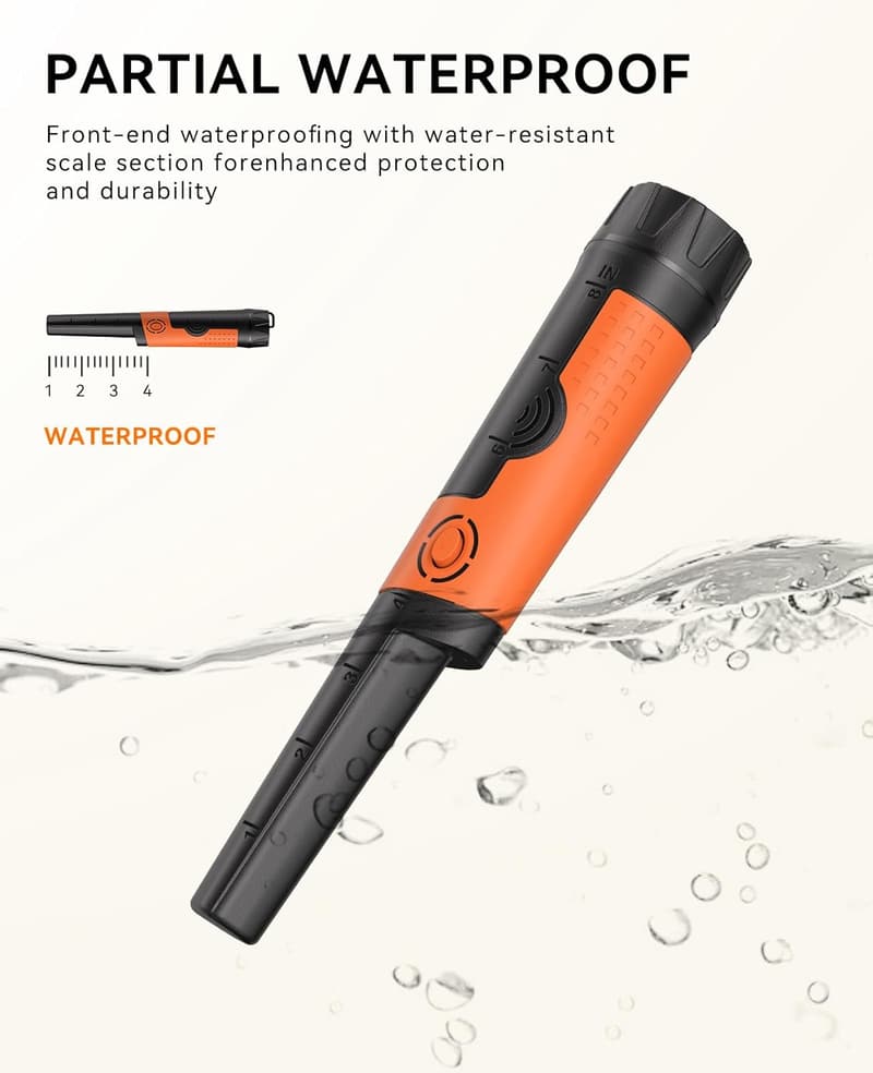 Waterproof Metal Detector Pinpointer for Adults & Kids – 360° Sensitivity