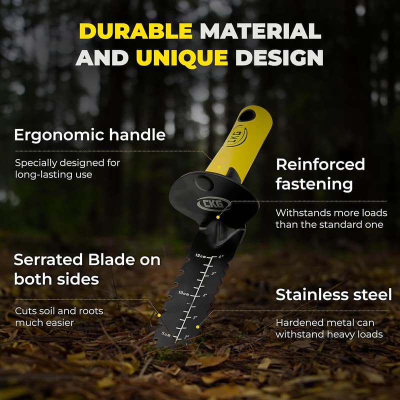 Heavy Duty Metal Detector Digger with Double Serrated Edge
