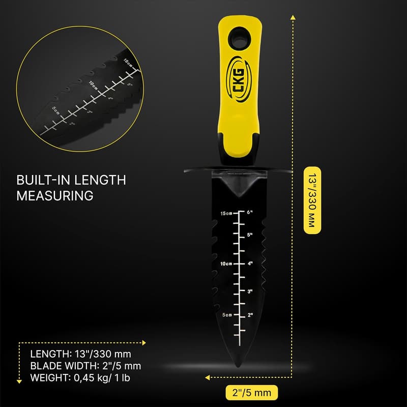 Heavy Duty Metal Detector Digger with Double Serrated Edge