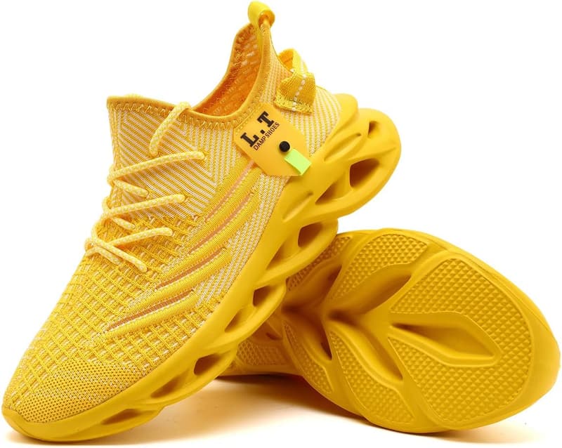 Lightweight Breathable Black Running Shoes for Men