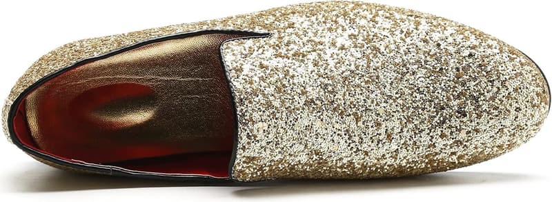 Luxury Sequin Tuxedo Loafers for Men - Wedding, Prom