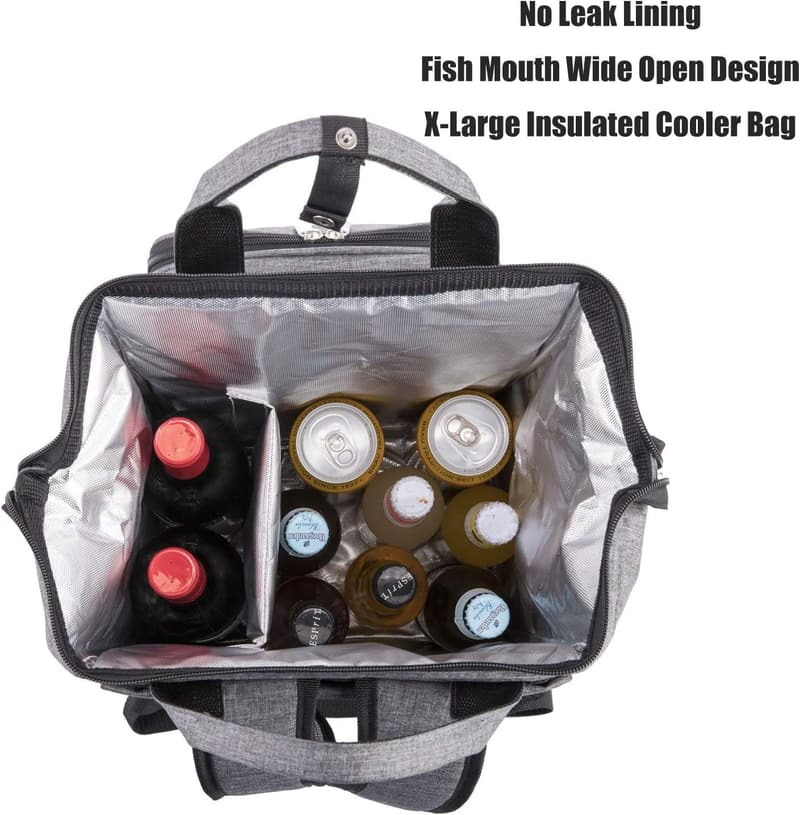 Picnic Backpack for 2 with Blanket, Plates & Cutlery Set