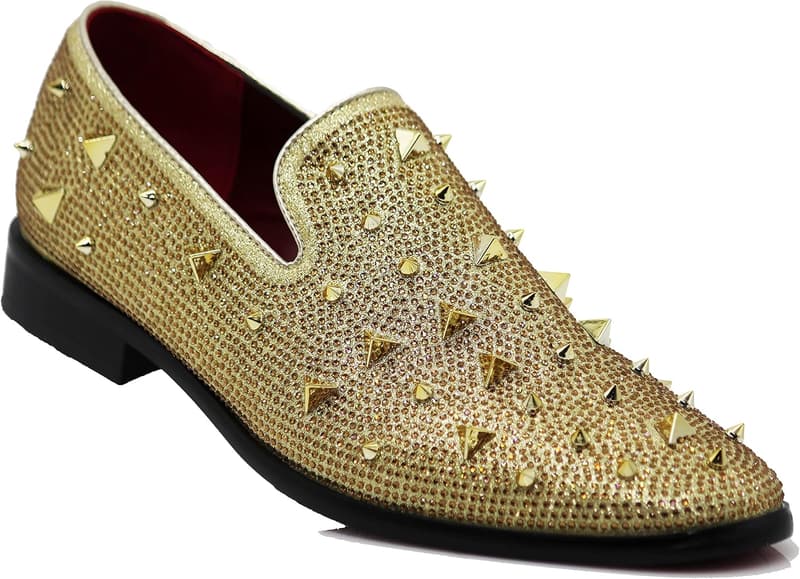 Men's Vintage Spike Formal Loafers for Stage Fashion