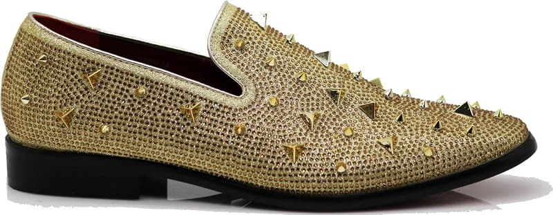 Men's Vintage Spike Formal Loafers for Stage Fashion