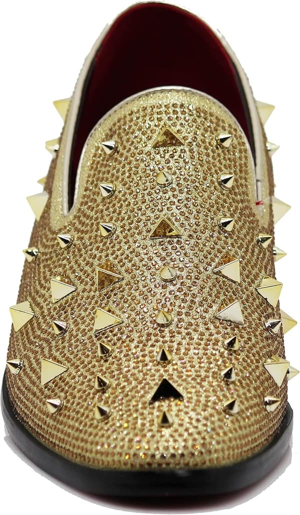 Men's Vintage Spike Formal Loafers for Stage Fashion