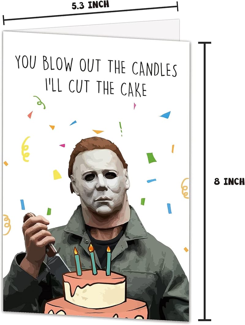 Funny Michael Myers Birthday Card - Horror Movie Theme