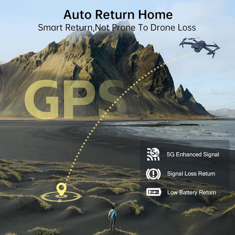 4K UHD GPS Drone for Adults with 90 Min Flight Time