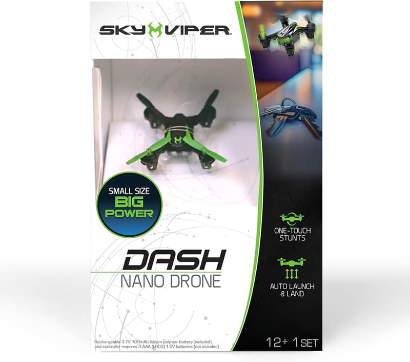 Sky Viper Dash Nano Drone - Compact Remote-Controlled Quadcopter