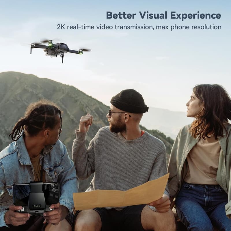 Ruko F11MINI 4K Camera Drone - Lightweight, Foldable, 60 Min Flight